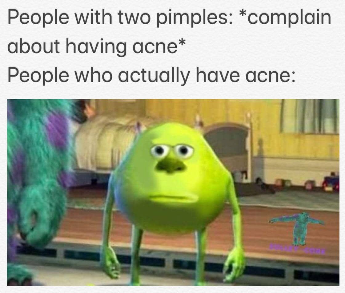 meme kartun tentang jerawat