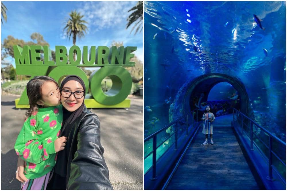 Dian Pelangi ajak anak jalan-jalan di Melbourne.