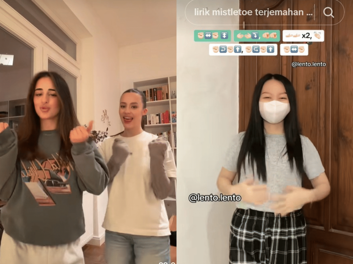 konten TikTok dengan lagu "Mistletoe"