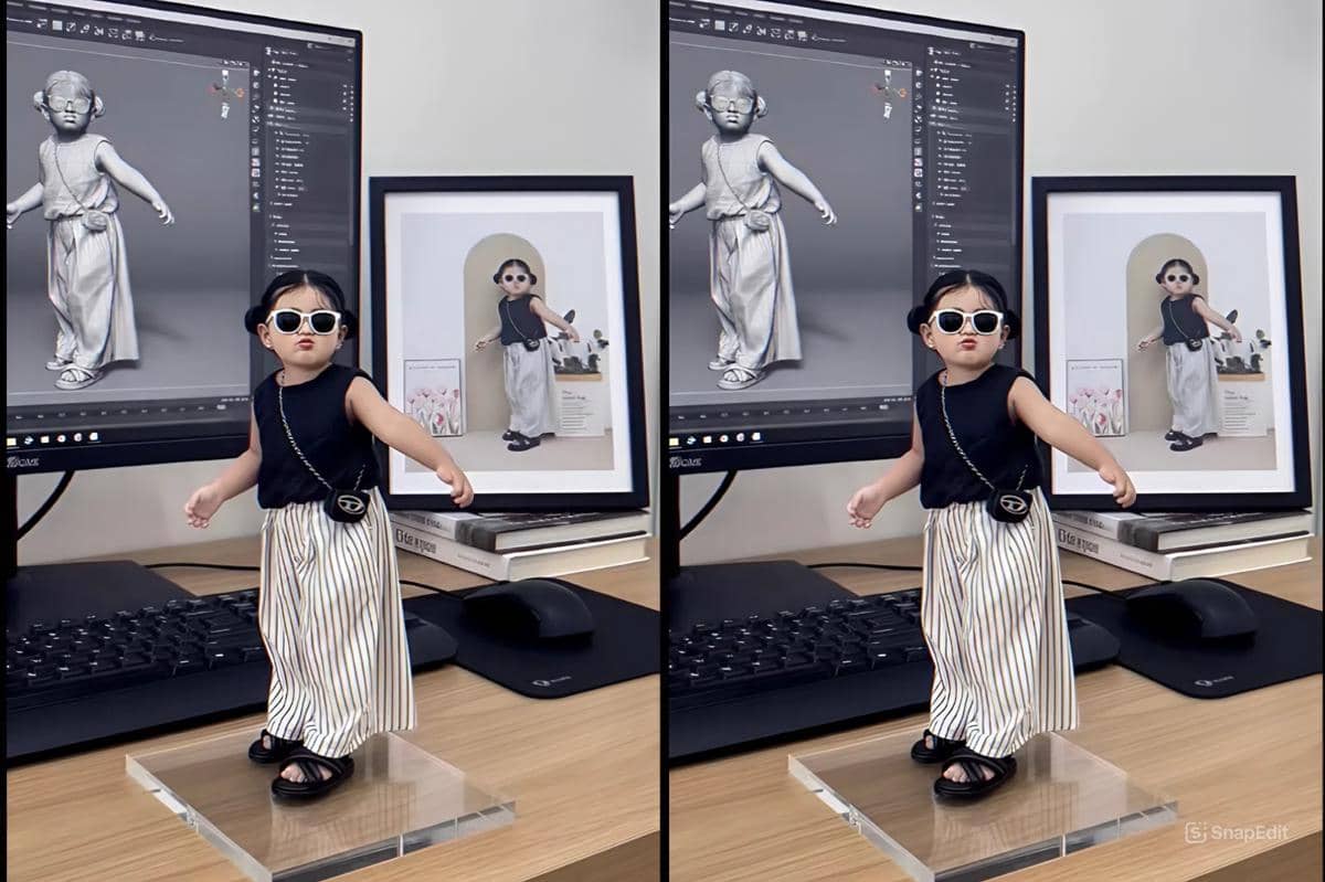 Edit foto miniatur berbasis AI mengubah objek sehari-hari menjadi figur kecil bergaya diorama 3D 
