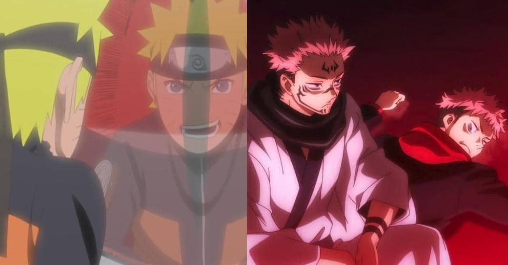 Momen Naruto dan Yuji menghadapi para monster di tubuh mereka - Naruto Shippuden & Jujutsu Kaisen