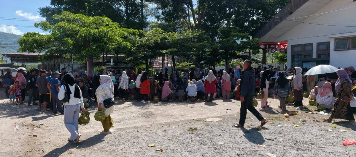 Antrean elpiji 3kg di Aceh Tengah (dok.Polres Aceh Tengah)
