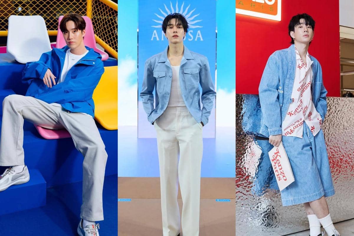 inspirasi outfit nuansa biru 