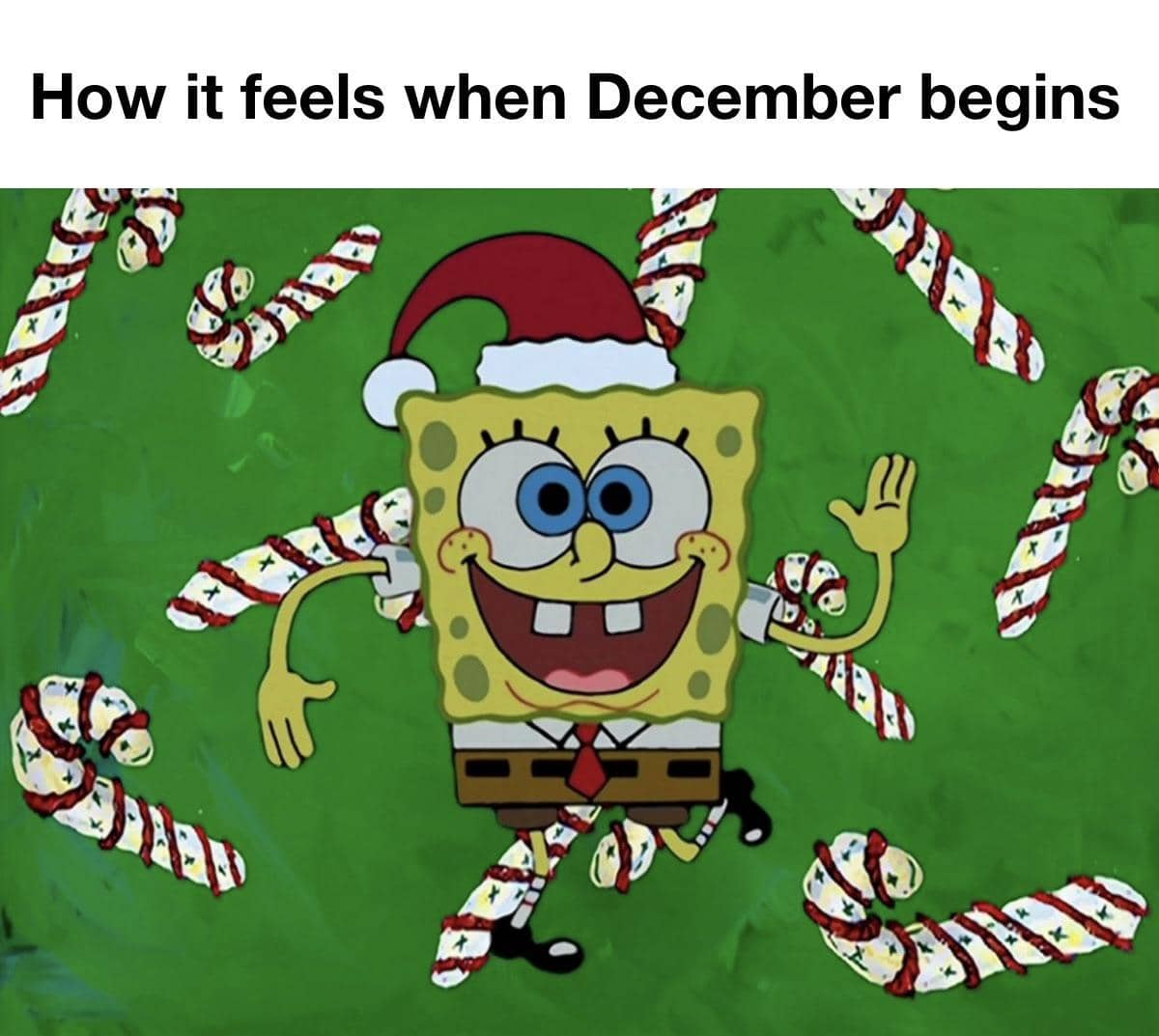meme SpongeBob tentang hari Natal
