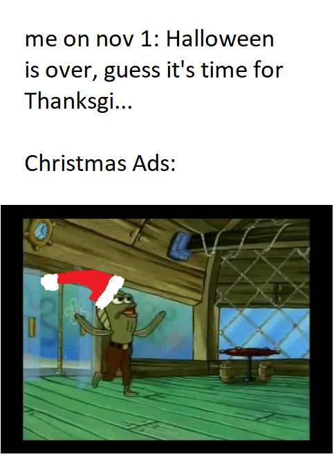 meme SpongeBob tentang hari Natal
