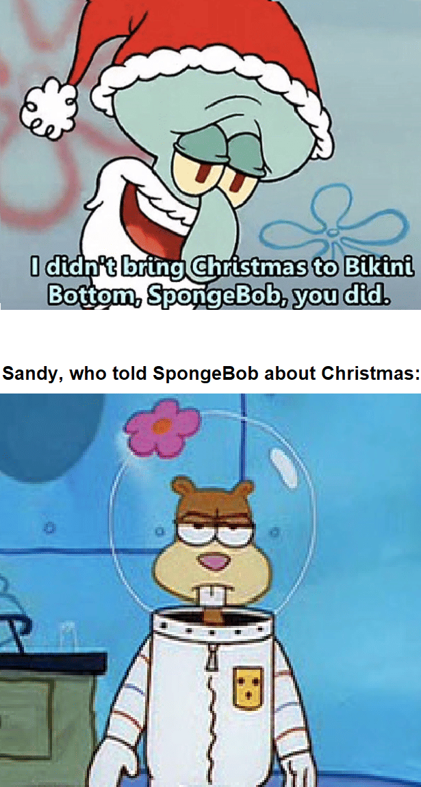 meme SpongeBob tentang Sinterklas