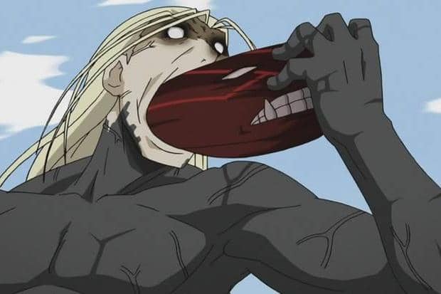 Greed menyabotase tubuh Father.