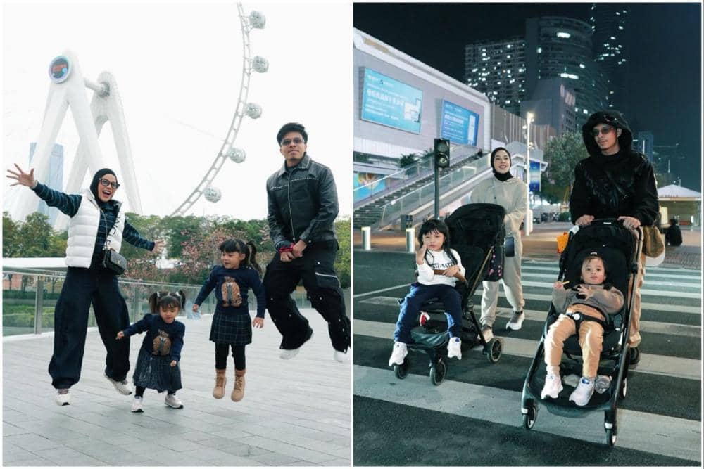 Keluarga Atta Halilintar liburan di Shenzhen, China.