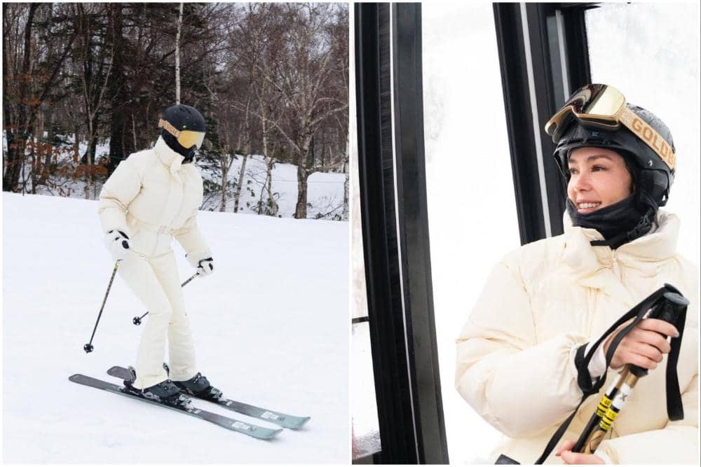 Cathy Sharon main Ski di Hokkaido.