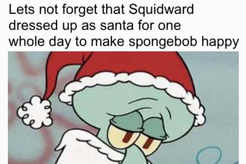 meme SpongeBob tentang Sinterklas