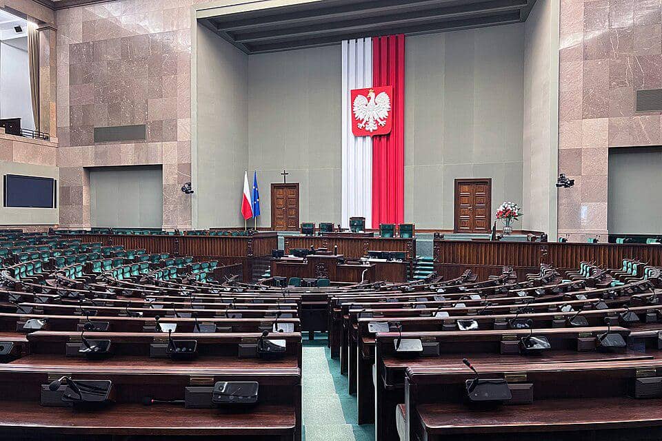 Aula Sidang Sejm Republik Polandia