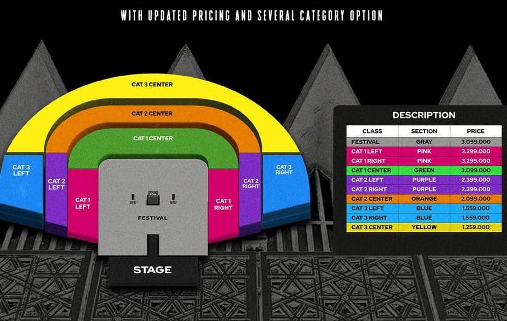 seat plan konser My Chemical Romance 2026