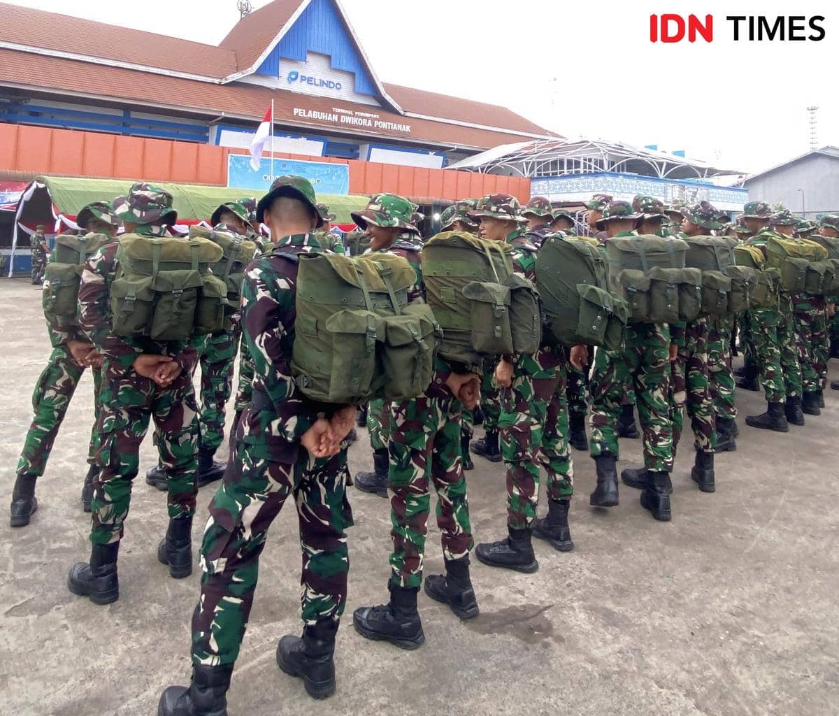 Puluhan prajurit TNI asal Kalbar siap diberangkatkan ke Aceh. 