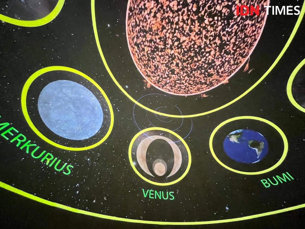 Potret edukasi planet-planet di Planetarium Jakarta, Taman Ismail Marzuki, Jakarta Pusat 