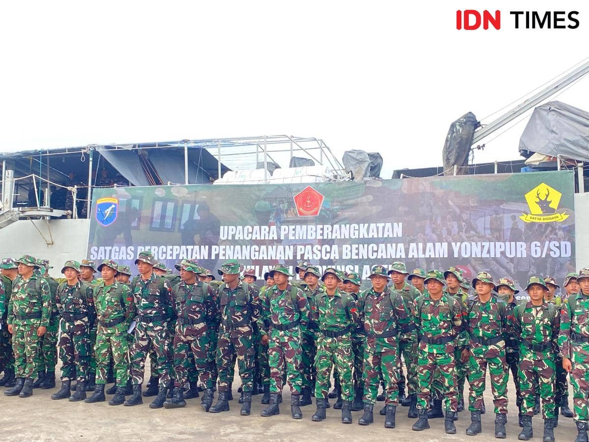 Prajurit Zeni Tempur asal Kalbar diberangkatkan ke Aceh.
