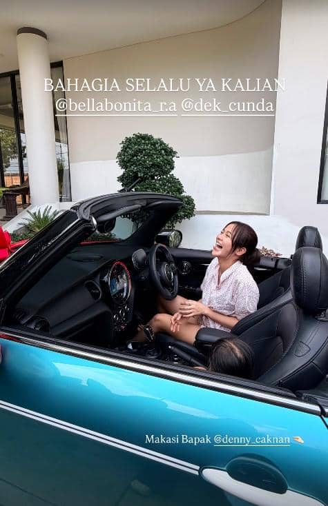 Bella Bonita Dapat Kado Ulang Tahun ke-27 Mobil Mewah (tiktok.com/mamacundamani)
