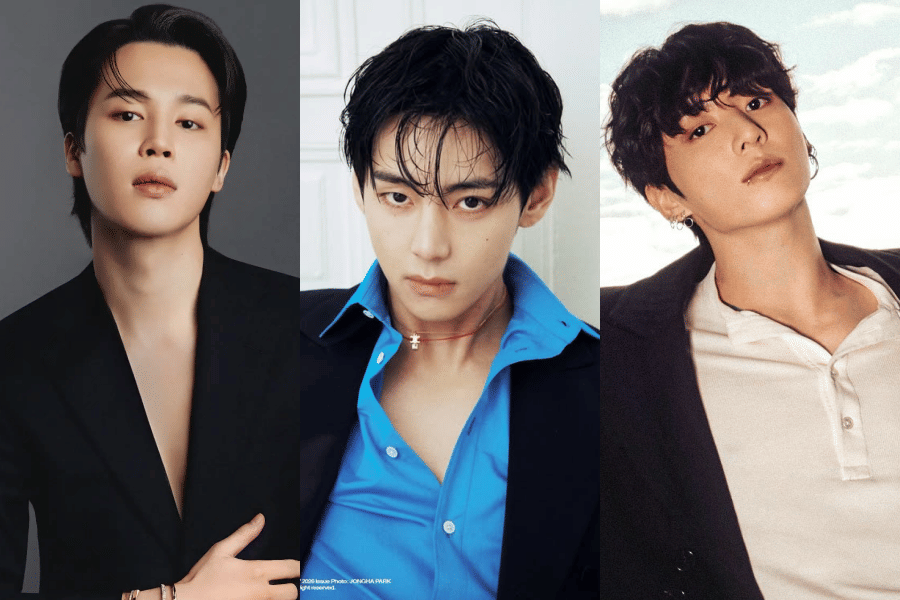 Jimin, V, dan Jungkook BTS (instagram.com/j.m | instagram.com/thv | dok. Chanel)