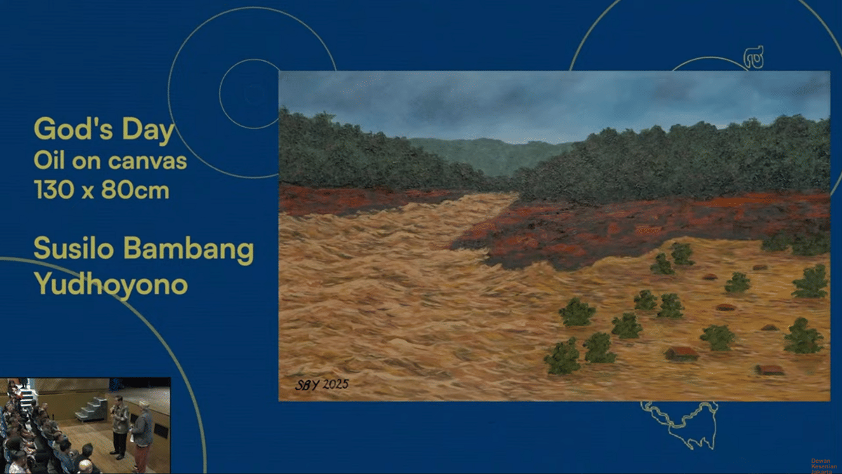 SBY Lelang Lukisan Laku Rp311 Juta, Didonasikan untuk Bencana Sumatra