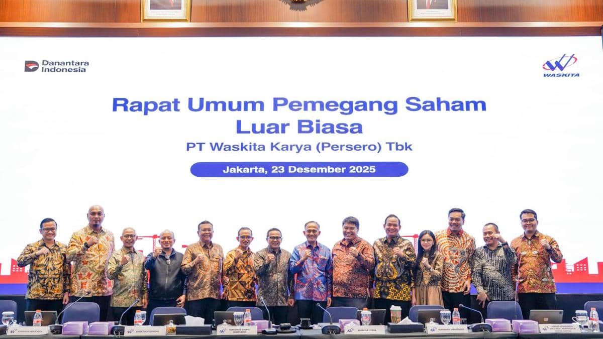 Rapat Umum Pemegang Saham Luar Biasa (RUPSLB) PT Waskita Karya (Persero) Tbk (WSKT) yang digelar Selasa, (23/12/2025). (dok. Waskita Karya)