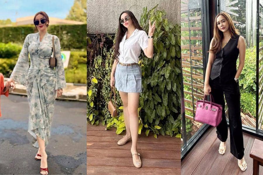 V-neck top ala Aura Kasih