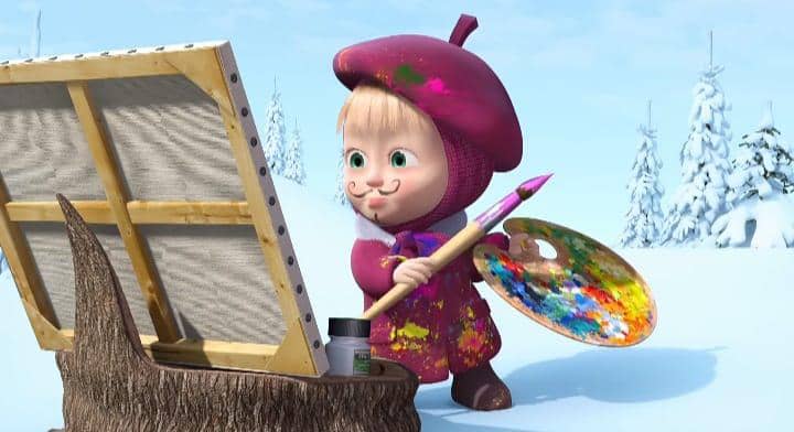 Masha menjadi pelukis