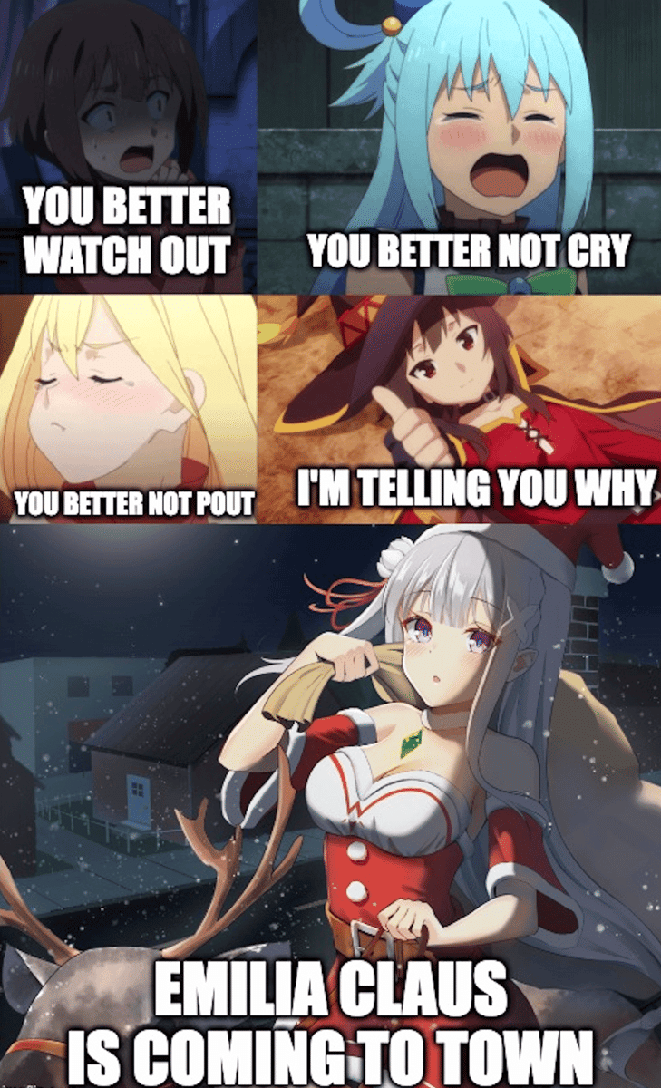 meme anime tentang Natal