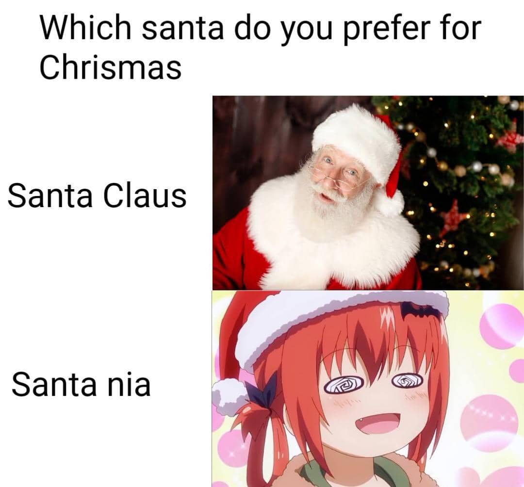 meme anime tentang Sinterklas