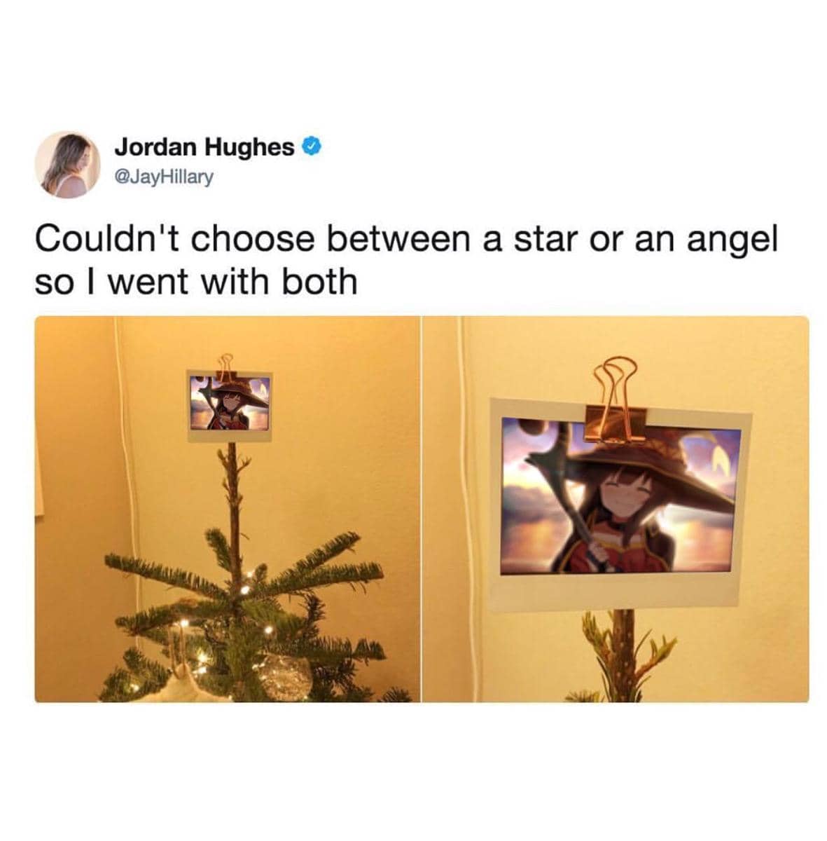 meme anime tentang pohon natal