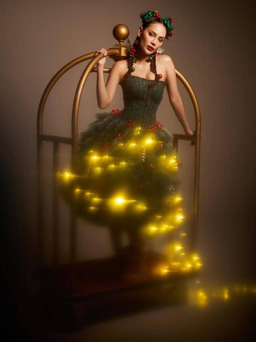 Pemotretan Natal Erika Carlina dan Baby Andrew  