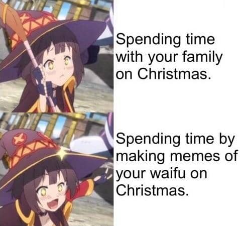 meme anime tentang Natal