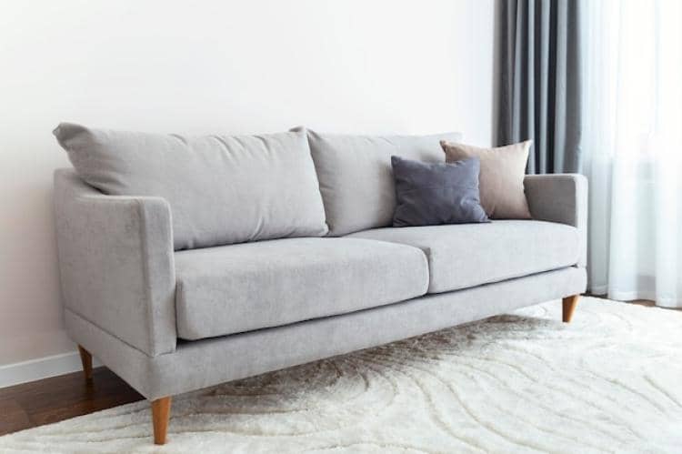 ilustrasi sofa abu-abu