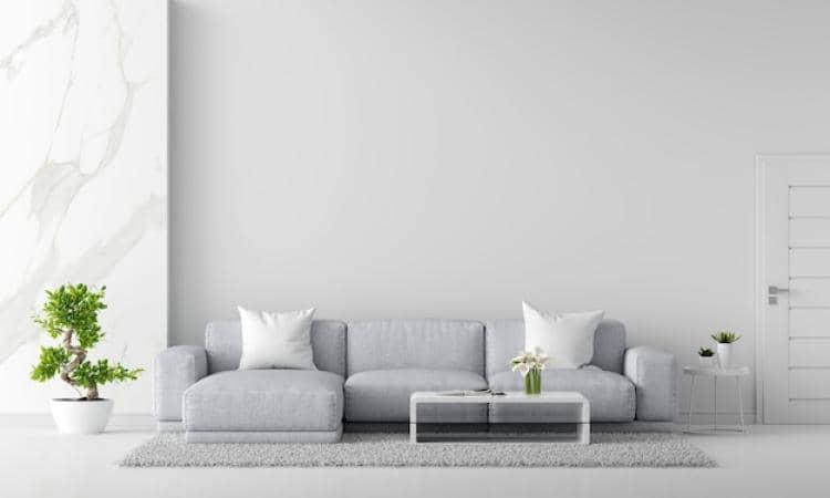 ilustrasi sofa abu-abu
