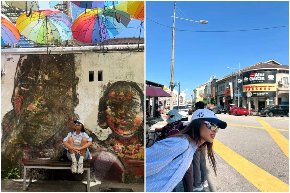 Novia Bachmid jalan-jalan di Penang Street Art, Malaysia.