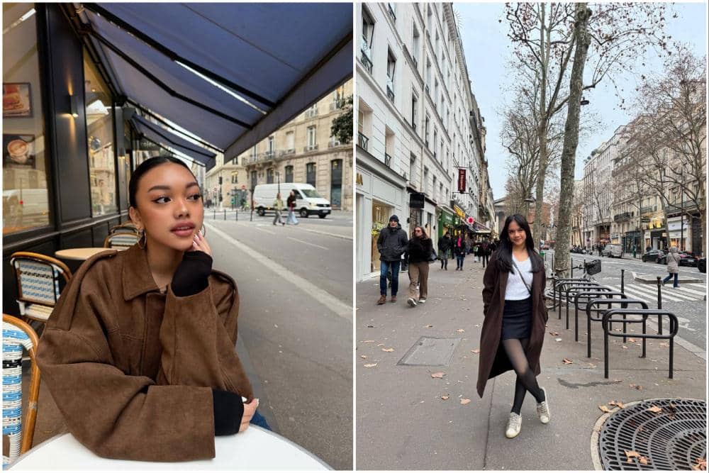 Naura dan Neona Ayu jalan-jalan di Paris.