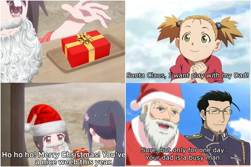 kolase meme anime tentang Sinterklas