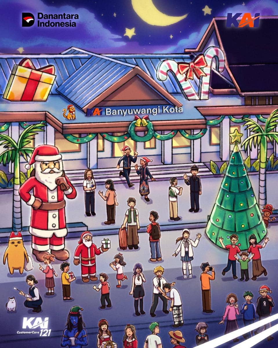 ilustrasi Natal KAI viral 