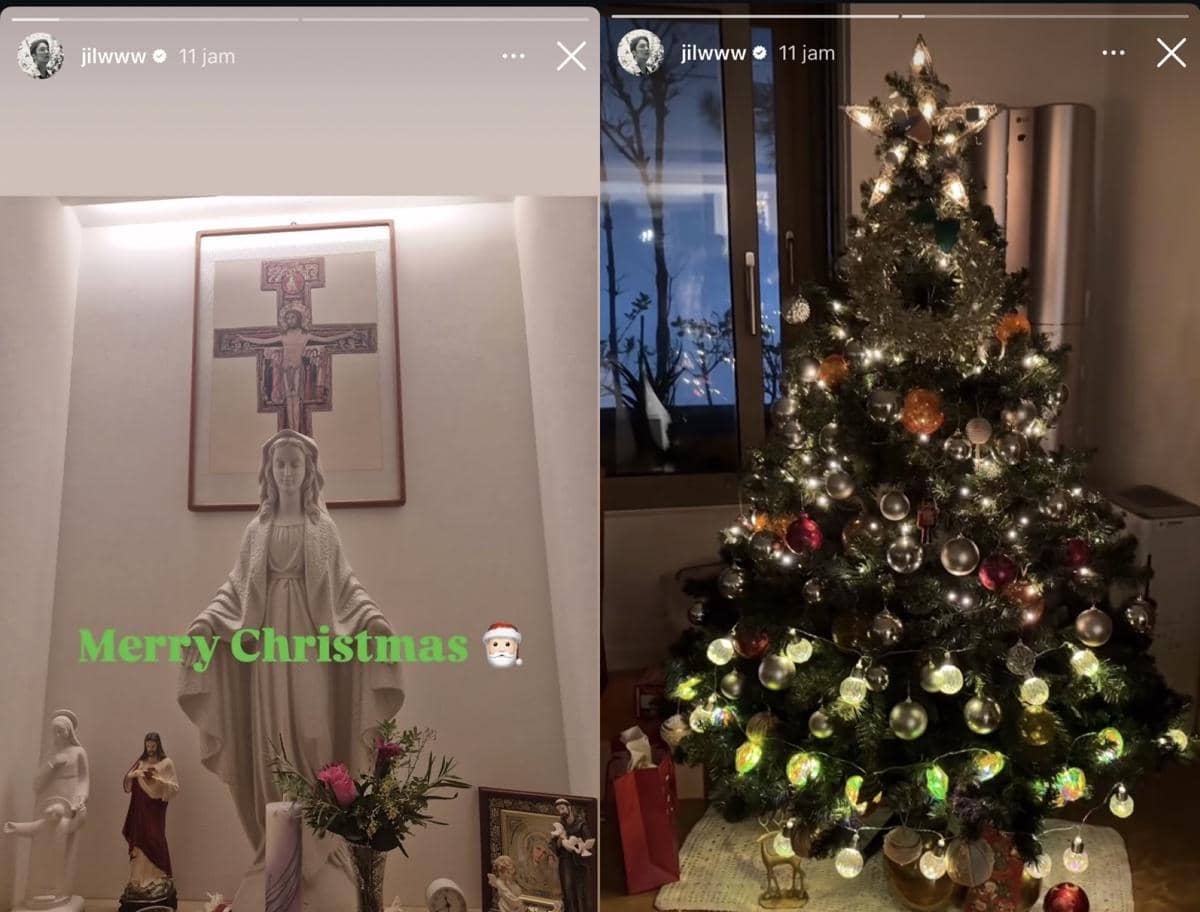 potret artis Korea rayakan Natal 2025