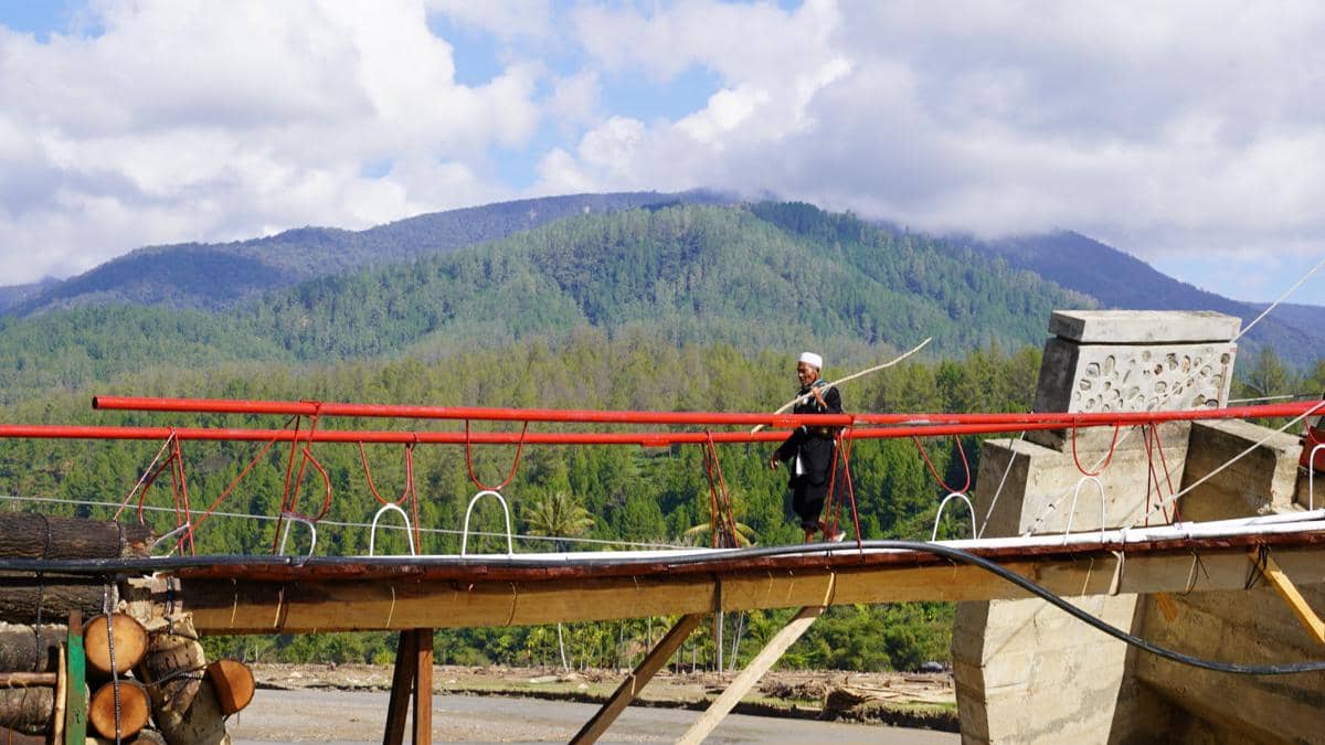 Jembatan Atu Peltak di Gayo Lues, Aceh