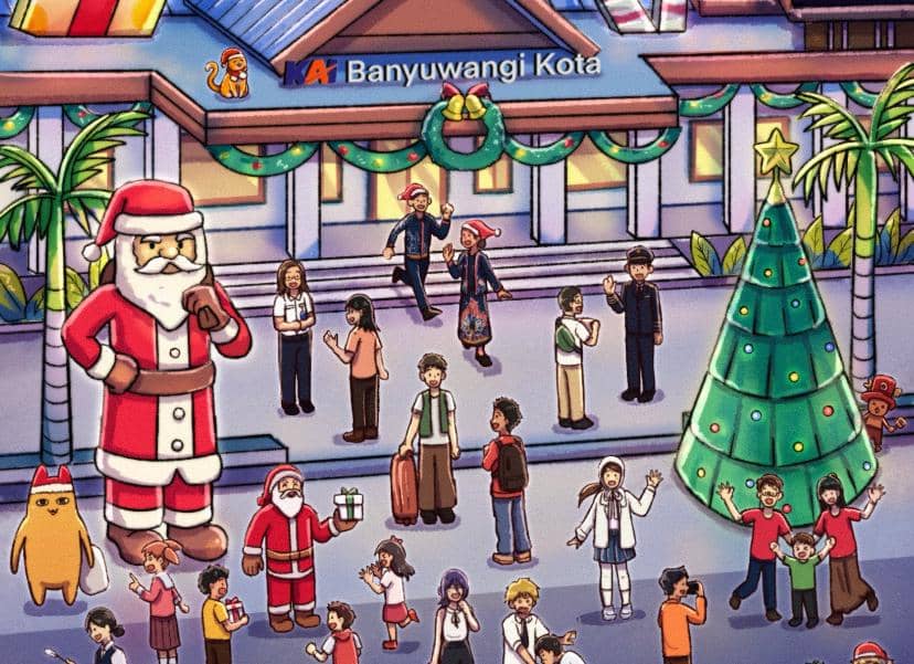 ilustrasi Natal KAI viral 