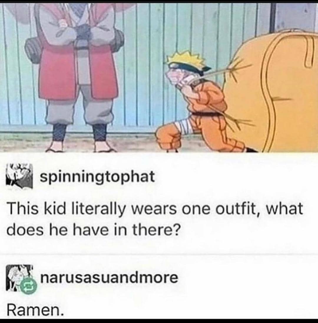 meme Naruto tentang ramen