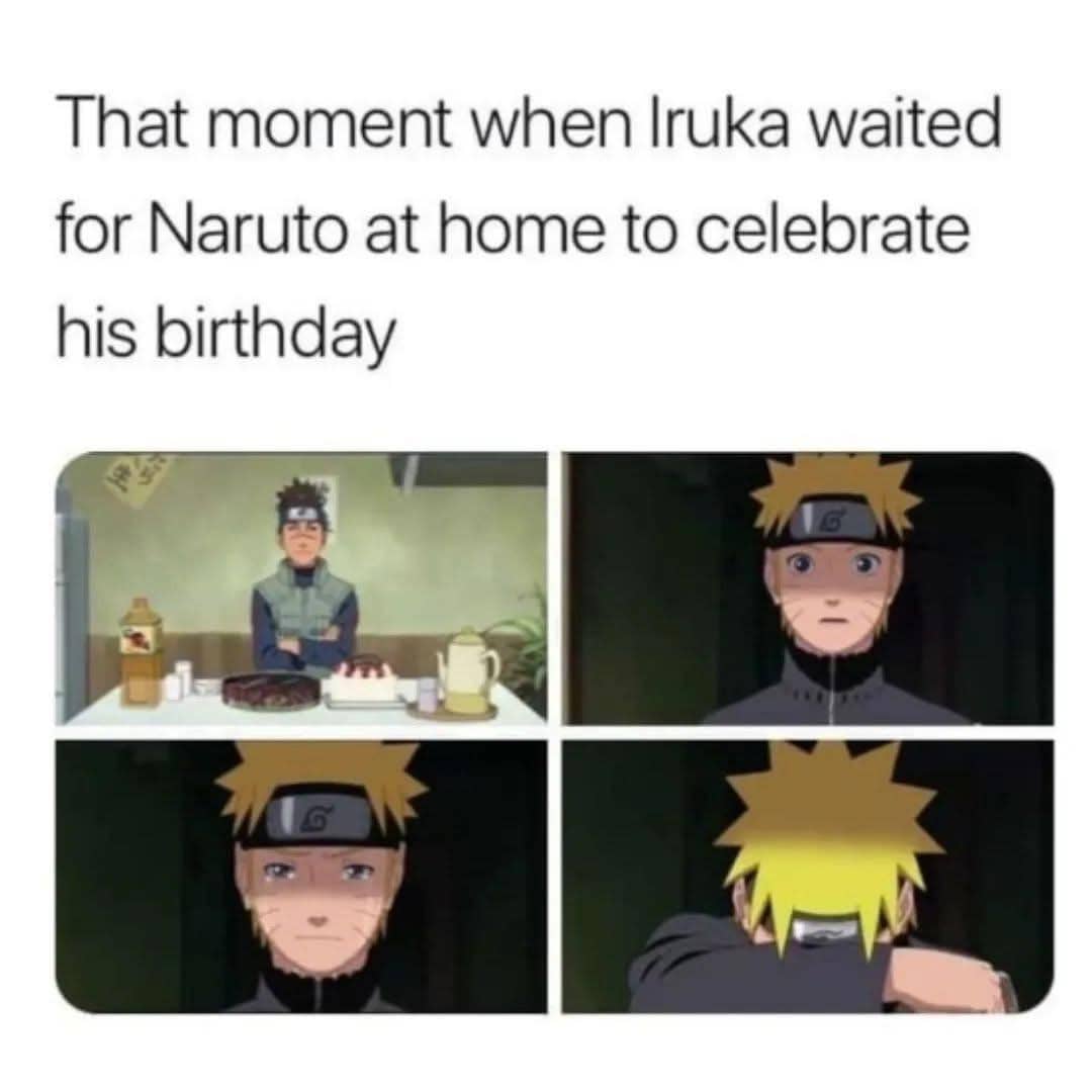 meme Naruto tentang ulang tahun
