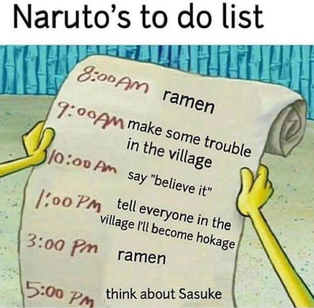 meme Naruto tentang ramen