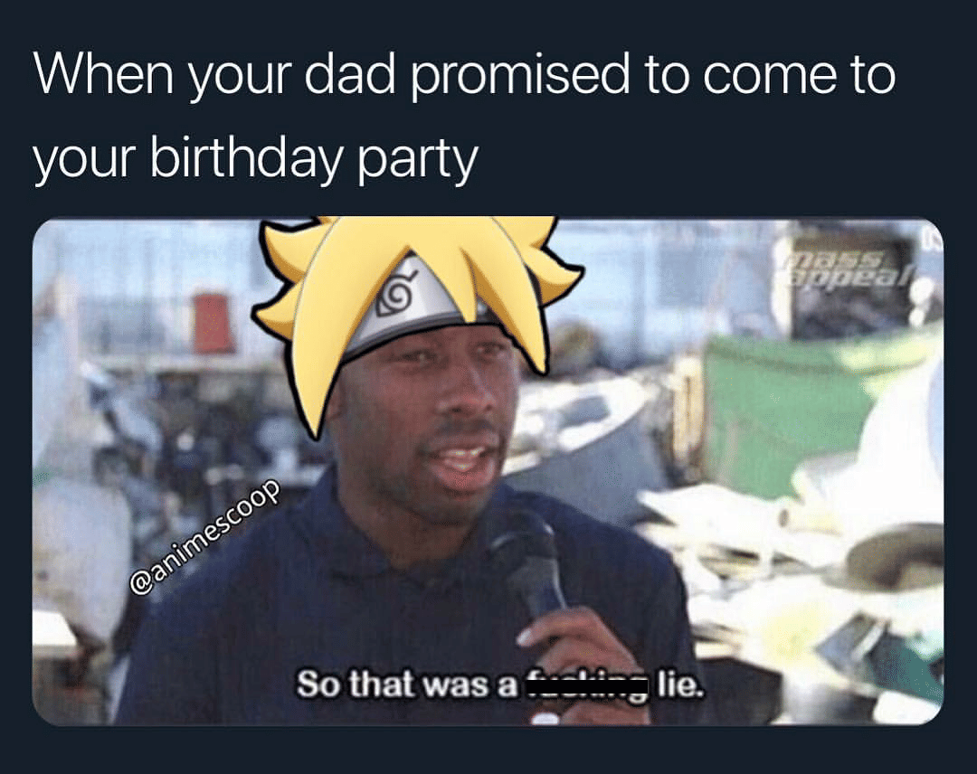 meme Naruto tentang ulang tahun