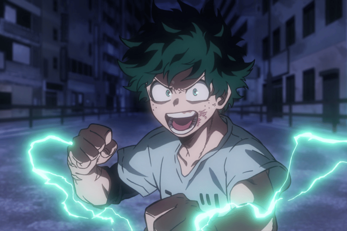 Deku menggunakan One For All.