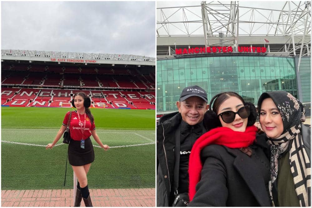 Ghea Youbi dan keluarga ke Stadion Old Trafford