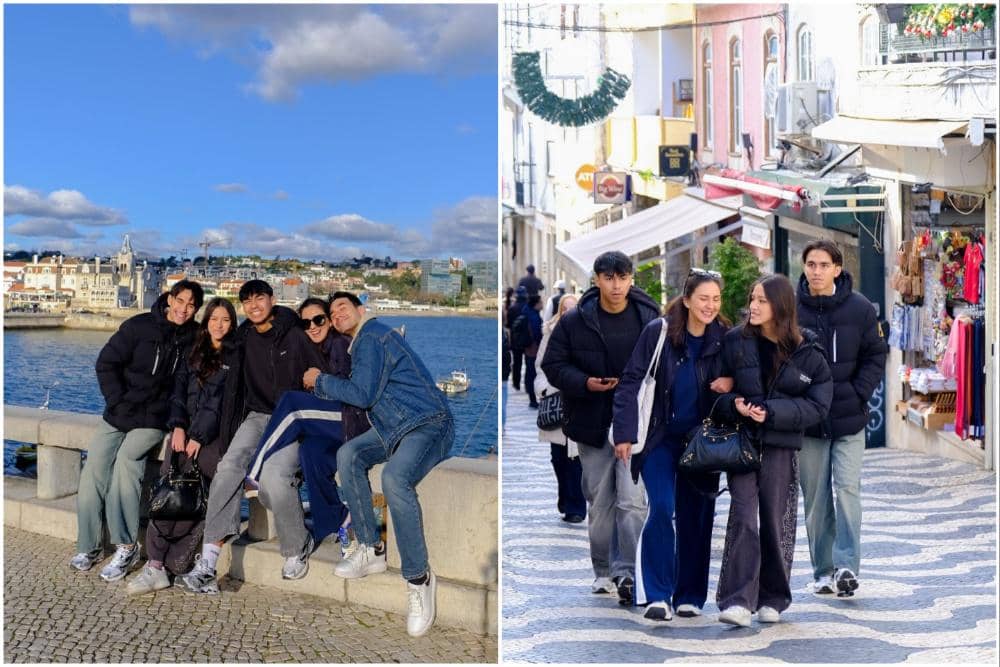 Keluarga Darius Sinathrya ke Kota Cascais