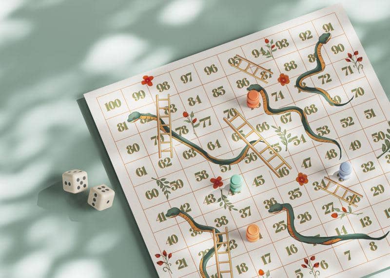 ilustrasi game ular tangga