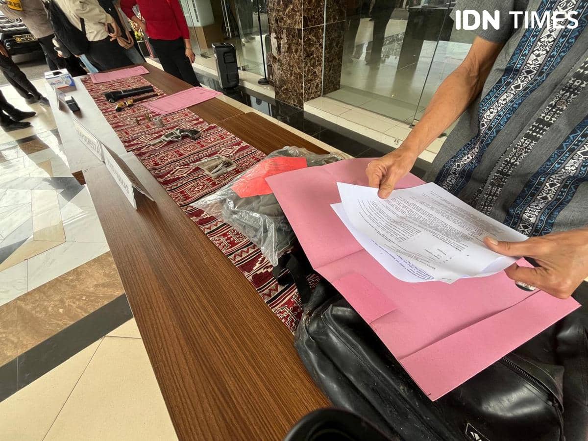 Konferensi pers penangkap pelaku pencuri motor JH oleh personel Polresta Bandar Lampung