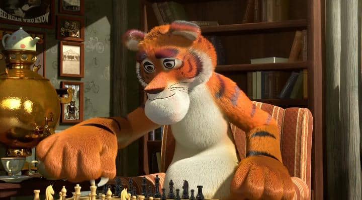 karakter Masha and The Bear yang pandai bermain catur