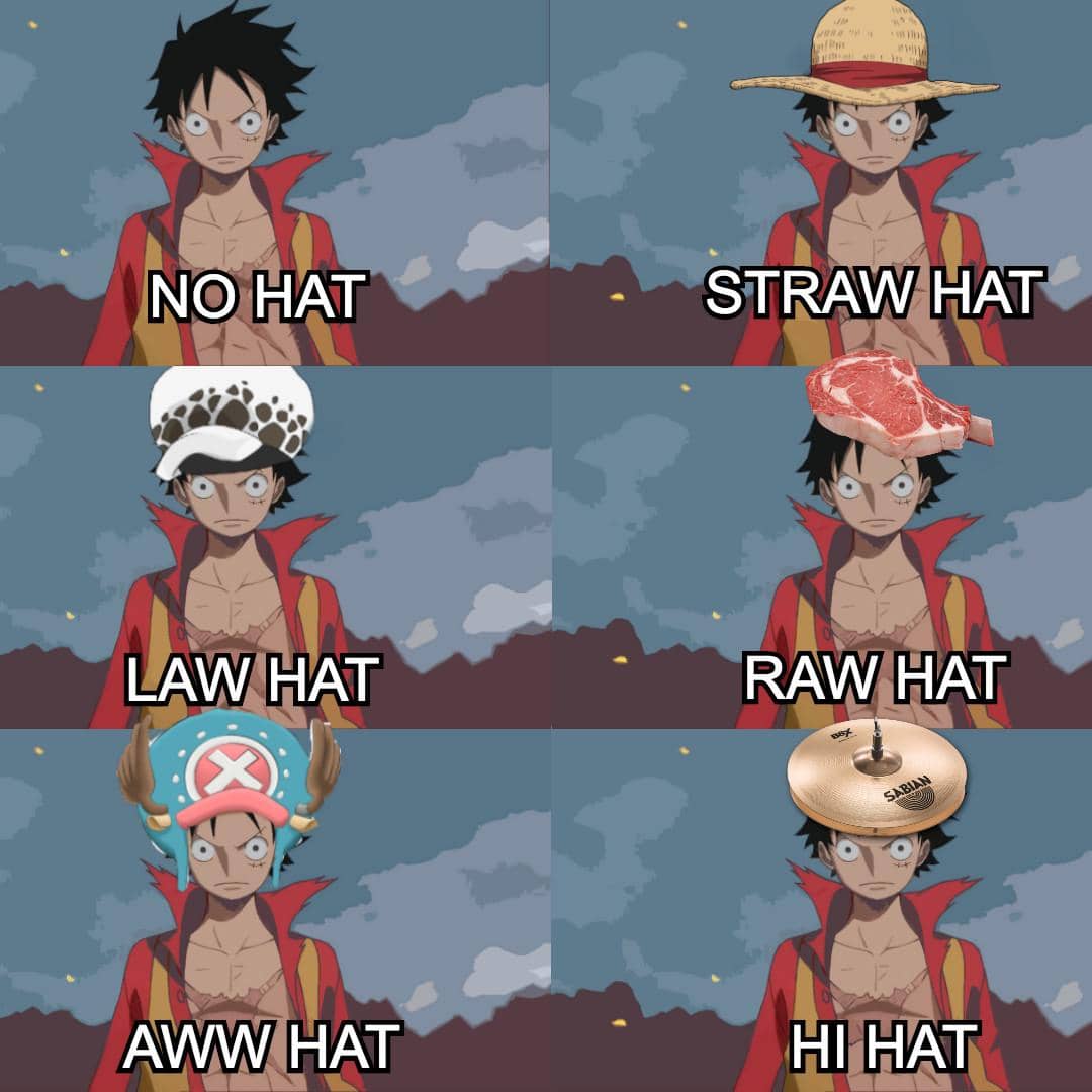 meme One Piece tentang topi